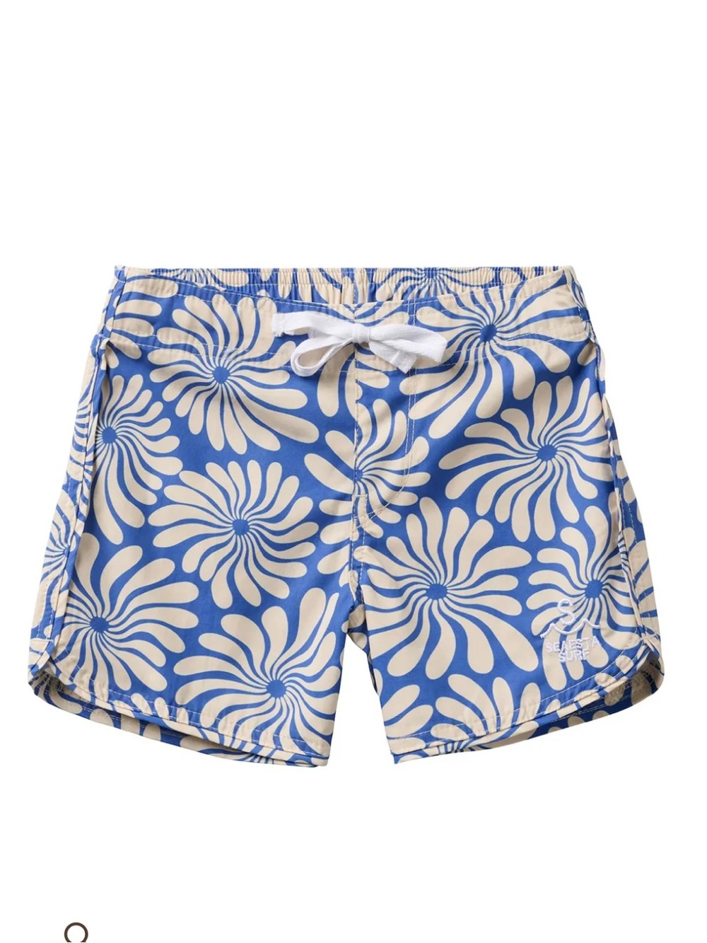 Seaesta Surf Swim Trunks | Size 3T | Blue Retro Floral Print | EUC